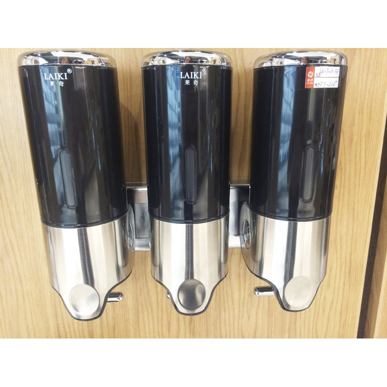 双头手动不锈钢皂液器