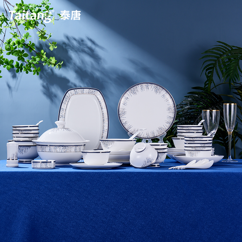 碧玉珠帘50头餐具套装