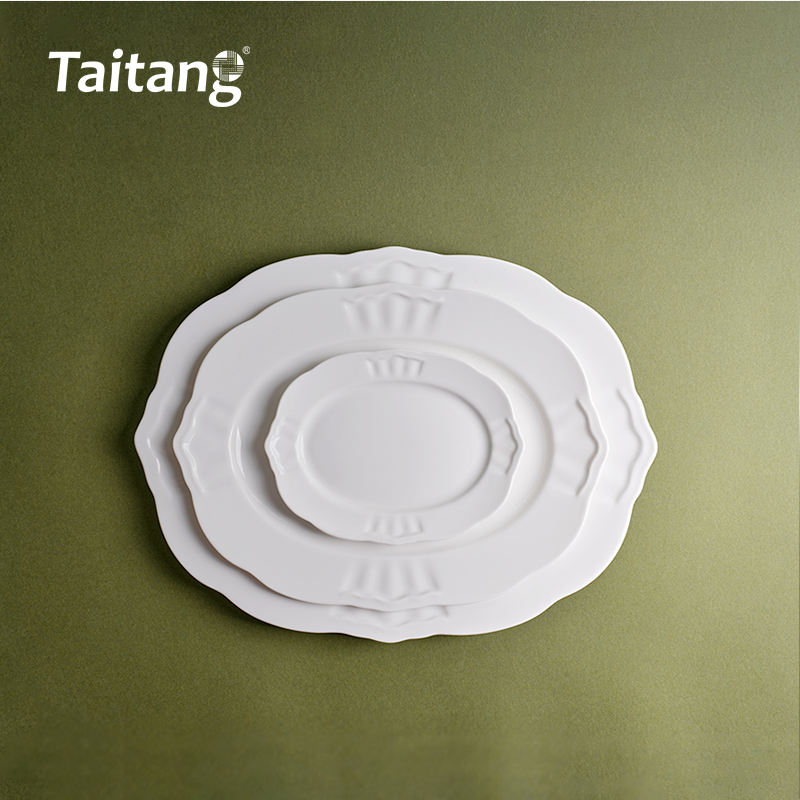 皇冠白瓷-10/12/14"旦形碟