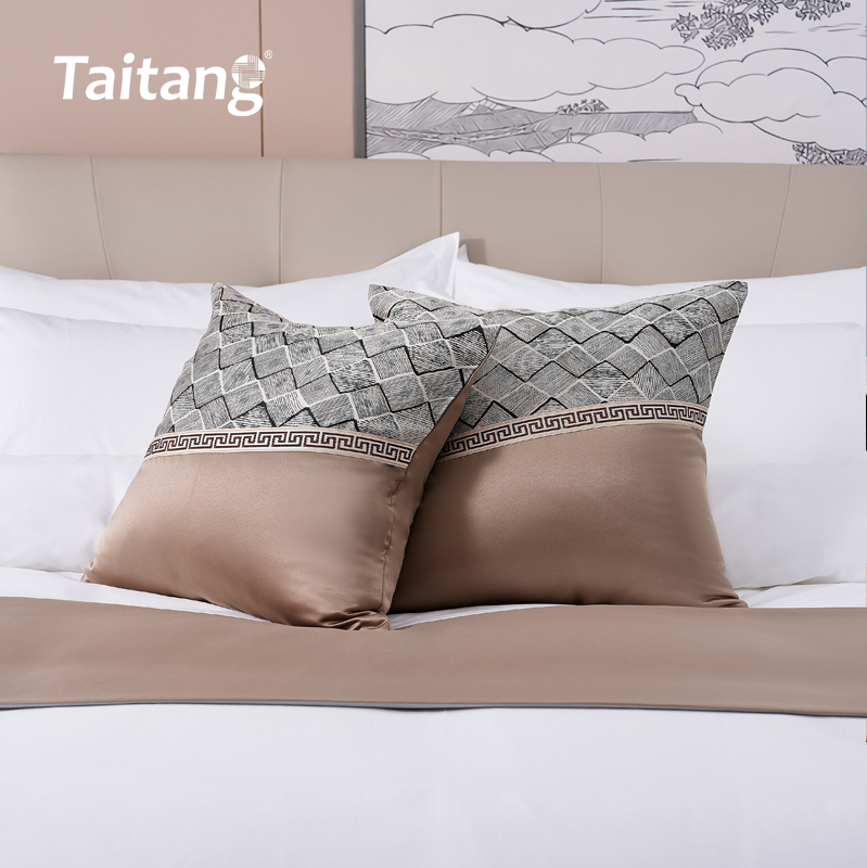 摩卡菱境-轻奢酒店床旗抱枕套系列