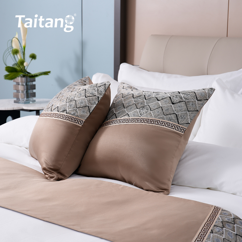 摩卡菱境-轻奢酒店床旗抱枕套系列