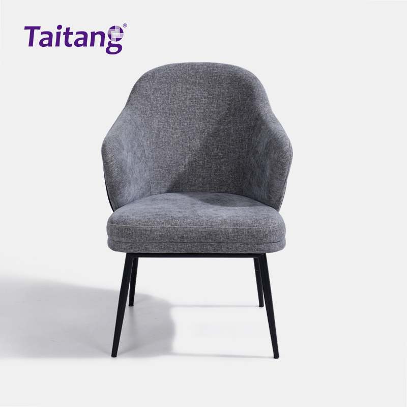 现代简约布艺软包靠背餐椅