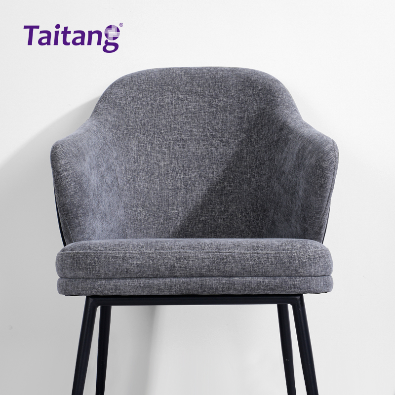 现代简约布艺软包靠背餐椅