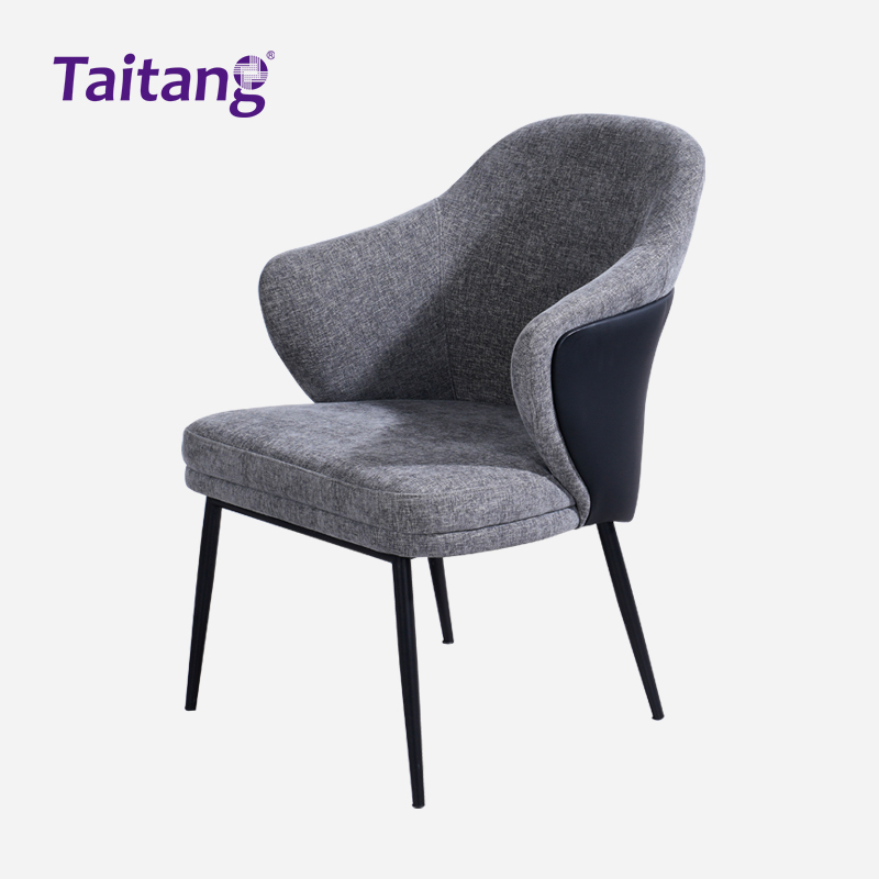 现代简约布艺软包靠背餐椅